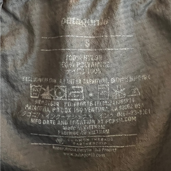 Patagonia Lightweight Black Nylon Layering Pants Ankle Snap Women’s Small S - Picture 10 of 11